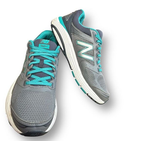 New Balance Women's 560 v7 Gray Teal Running Shoes Fitness Athletic Sneakers 10 - Picture 9 of 15